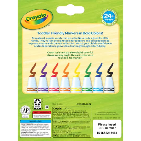Crayola® Washable Tripod Grip Markers Michaels - Main Image